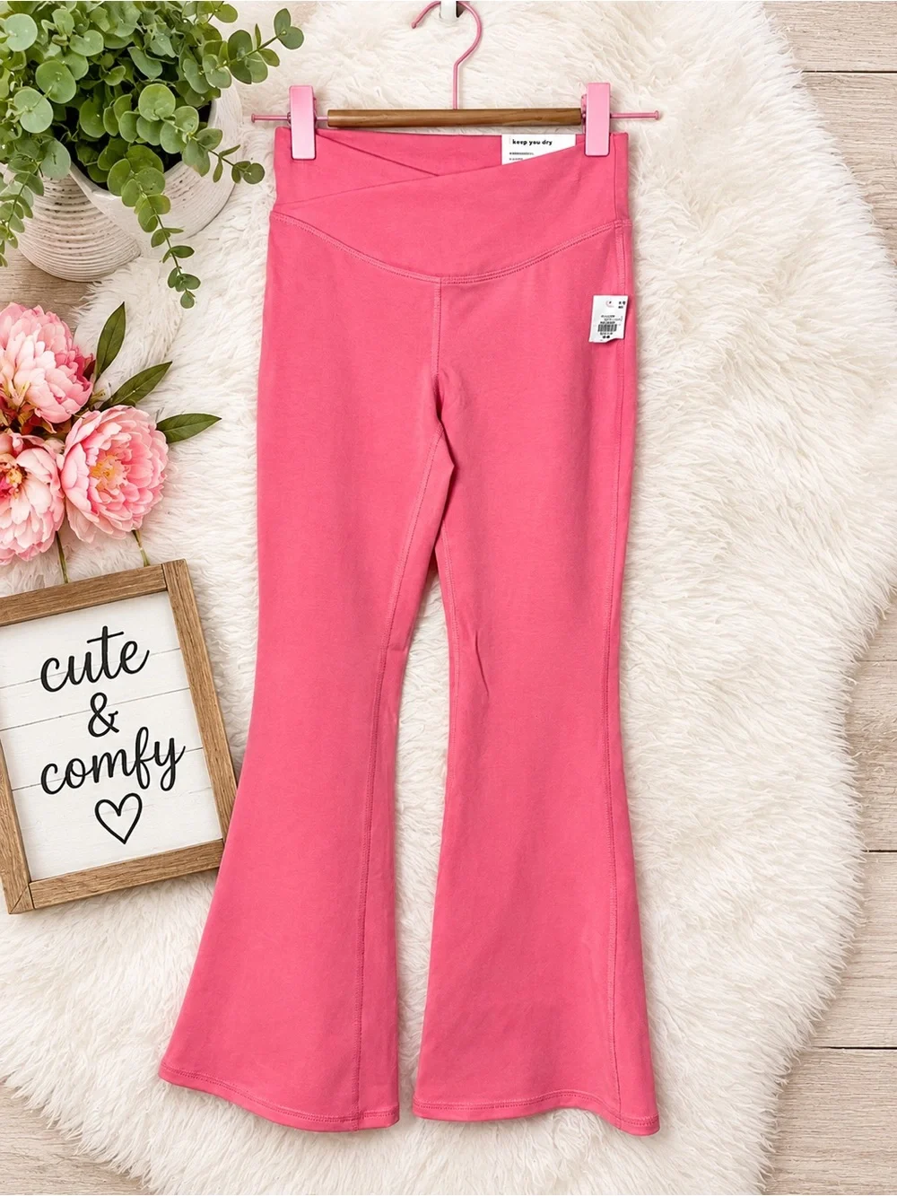 Old Navy Pink Flared Kids Leggings